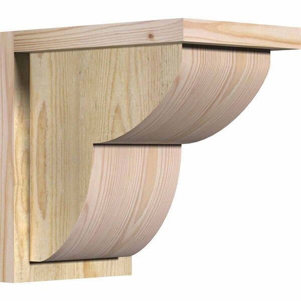 Ekena Millwork Crestline Rough Sawn Corbel w/Backplate, Douglas Fir, 8"W x 12"D x 12"H COR08X12X12CRE01RDF - main